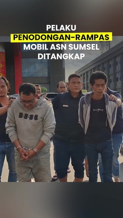 Video: Tampang Pelaku Penodongan-Rampas Mobil ASN Dinkes Sumsel