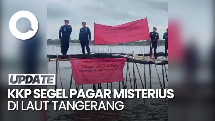Video: Ini Bentuk Pagar Misterius di Laut Tangerang yang Kini Disegel KKP