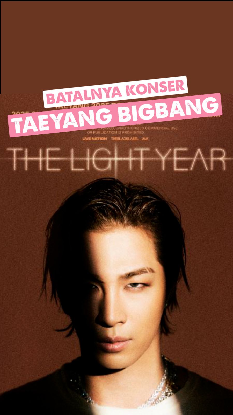 Video: Taeyang BIGBANG Batal Konser di Jakarta
