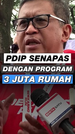 Video Hasto: Program 3 Juta Rumah Prabowo Senapas Dengan PDIP
