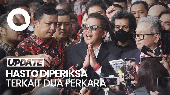 Video Hasto Usai Diperiksa KPK soal Suap-Perintangan Penyidikan
