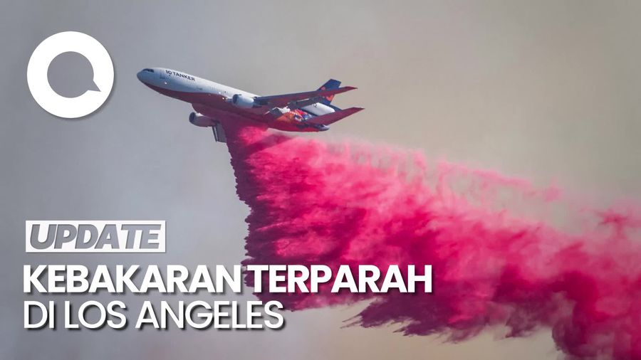 Video: Berbagai Cara Padamkan Api Kebakaran di LA, Helikopter-Pesawat Tanker