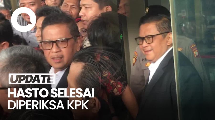 Video: Momen Hasto Keluar Gedung KPK Usai 3,5 Jam Diperiksa