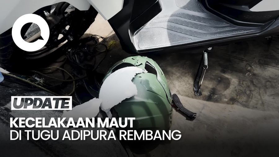 Video: Detik-detik Truk Sampah Tabrak Motor di Tugu Adipura Rembang, 1 Tewas