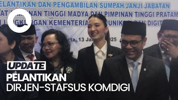 Video Momen Menkomdigi Lantik Dirjen-Stafsus Baru, Termasuk Raline Shah