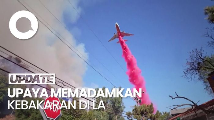 Video: Pesawat Tanker Diterjunkan untuk Padamkan Kebakaran Los Angeles