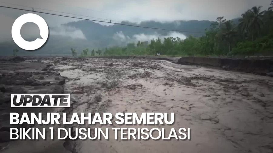 Video Jembatan Sungai Leprak Diterjang Lahar Semeru, Satu Dusun Terisolasi
