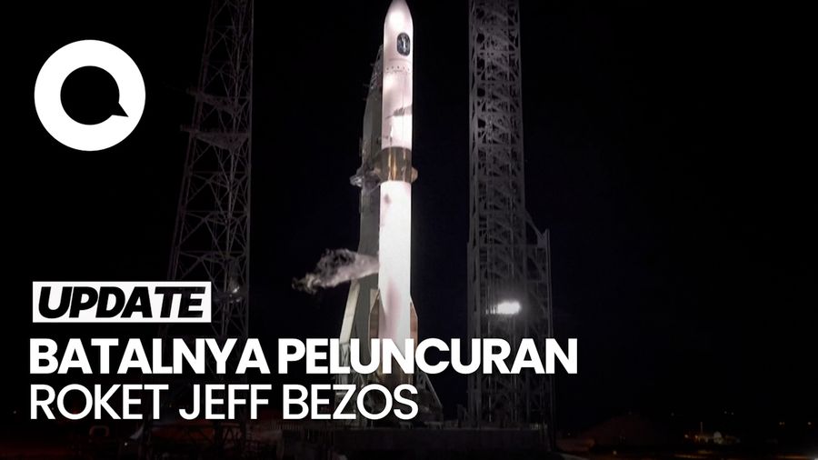 Video: Peluncuran Roket Raksasa Jeff Bezos Dibatalkan