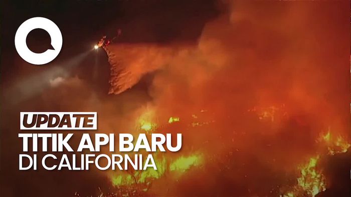 Kebakaran California Belum Usai, Titik Api Baru Muncul gegara Angin Kencang
