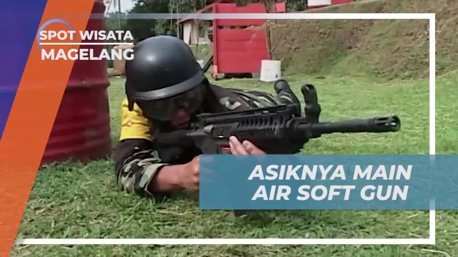Bertempur Seru dalam Permainan Air Soft Gun, Magelang