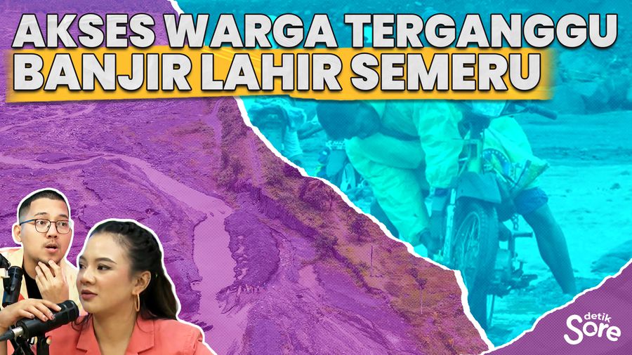 Jembatan Warga Tertutup Akibat Banjir Lahar
