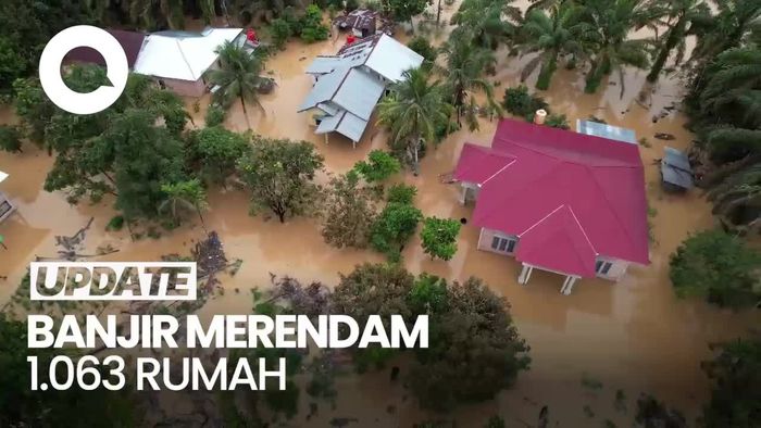 Video dari Udara: Kondisi Terkini Banjir di Kampar Riau