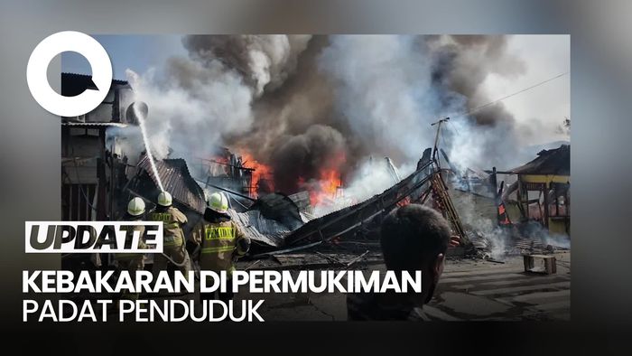 Video: Kebakaran Melahap Puluhan Rumah di Kemayoran Jakpus