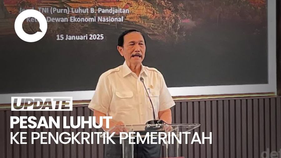 Video: Ini Pernyataan Luhut Sindir Pengkritik Pemerintah Jangan Terlalu Cerewet
