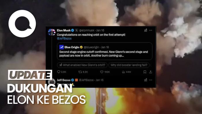 Video: Elon Musk-Jeff Bezos Saling Dukung untuk Keberhasilan Misi Roket 
