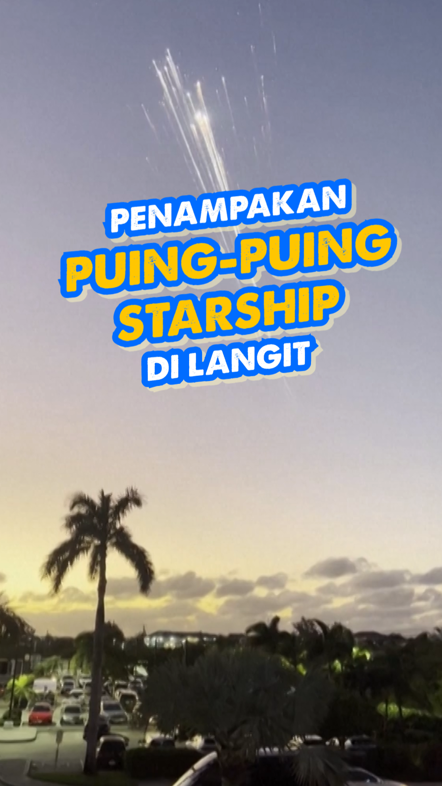 Video Puing-puing Starship SpaceX yang Meledak Jatuh Bak Hujan Meteor