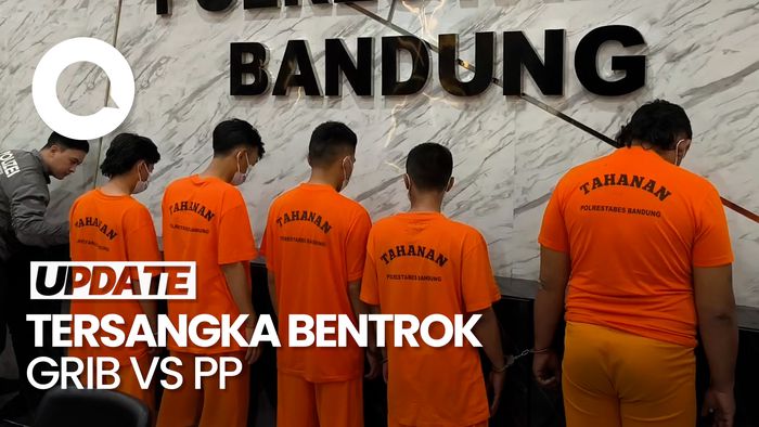 Video 5 Tersangka Bentrok Ormas GRIB-PP Digiring ke Polres Bandung