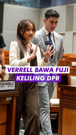 Video Verrell Bramasta Bawa Fuji Keliling DPR Sampai Trending di X