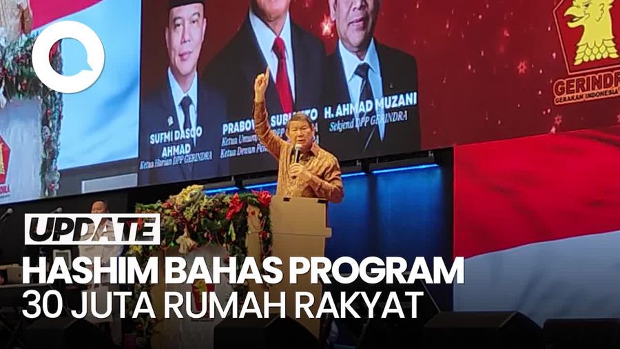 Video: Hashim Yakin Prabowo Selesaikan Program 30 Juta Rumah dalam 10 Tahun