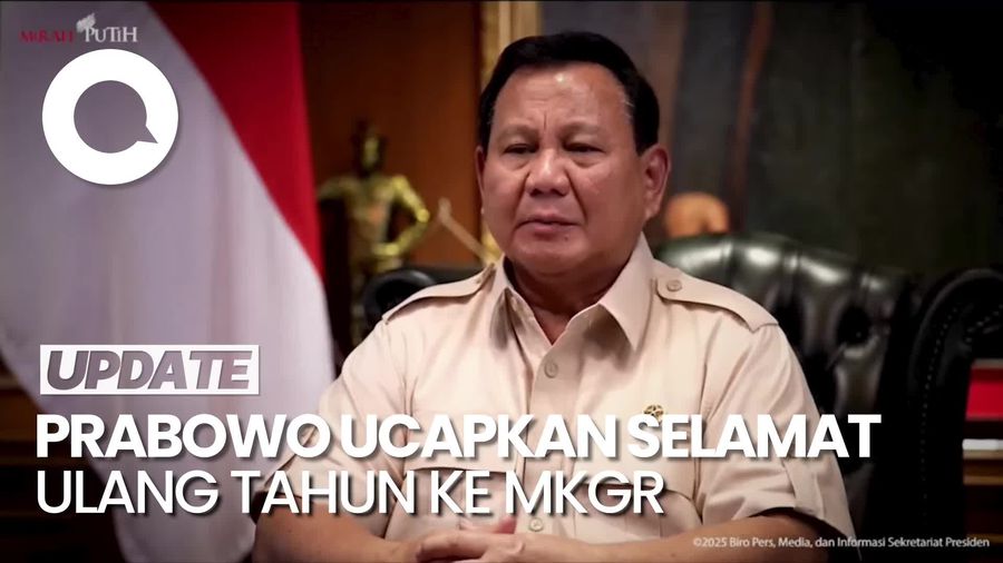 Video Prabowo Ucapkan HUT Ke-65 MKGR: Jadi Mitra Strategis Pemerintah