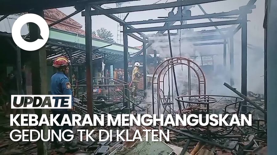 Video: Gedung TK di Klaten Hangus Terbakar gegara Korsleting