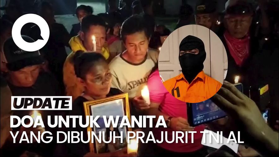 Video: Warga Gelar Doa Bersama untuk Wanita yang Dibunuh Prajurit TNI AL di Sorong