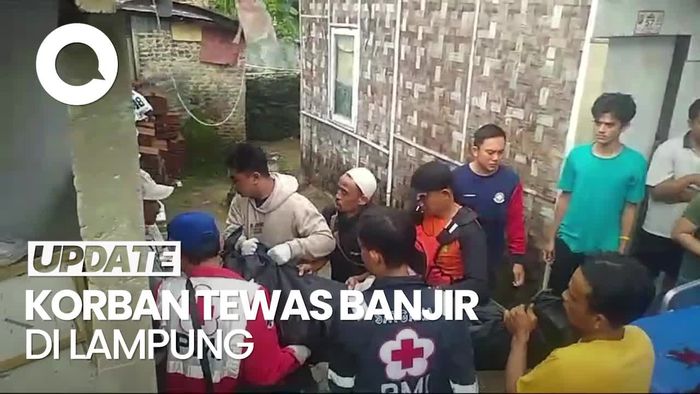 Video: Warga yang Hanyut Saat Banjir di Bandar Lampung Ditemukan Tewas