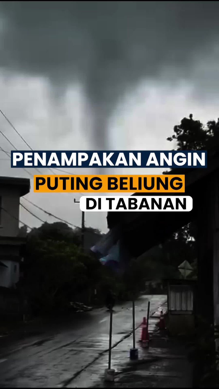 Video: Angin Puting Beliung Terjang Tabanan, Sejumlah Bangunan Porak-poranda