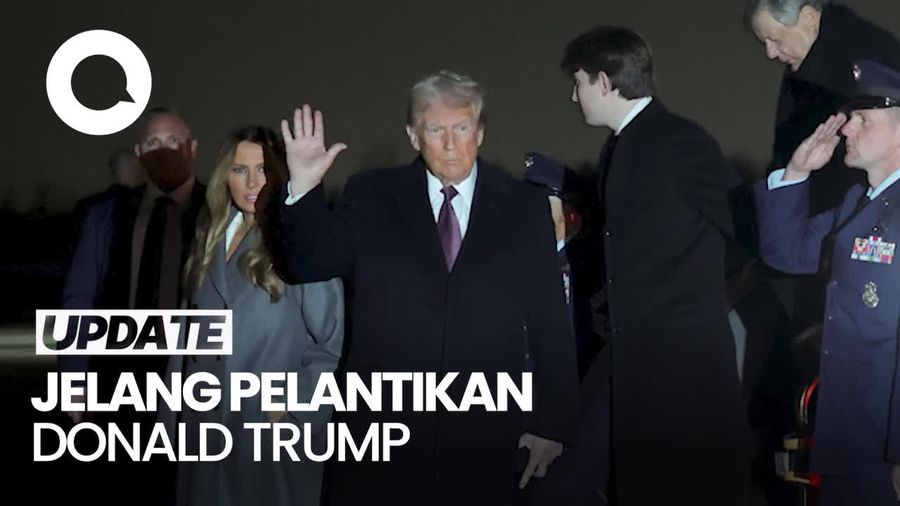 Video Trump Tiba Washington untuk Pelantikan Presiden AS