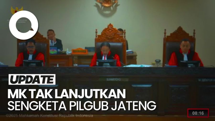 Video MK Terima Pencabutan Gugatan Sengketa Pilgub Jateng Andika-Hendi 