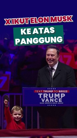 Video: Momen Gemas Anak Elon Musk Ikut Ayahnya ke Atas Panggung