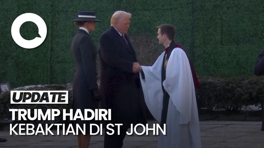 Video: Momen Trump Hadiri Kebaktian di Gereja St John Jelang Pelantikan