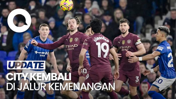 Video Hasil Liga Inggris: Manchester City Libas Ipswich Town 6-0