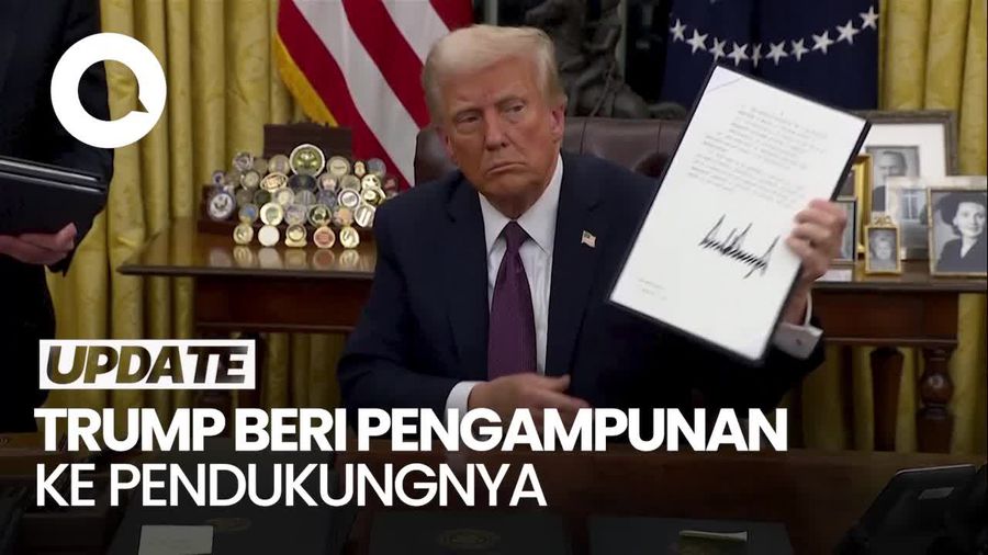 Video: Trump Ampuni 1.500 Pendukung yang Terlibat Kerusuhan di Gedung Capitol