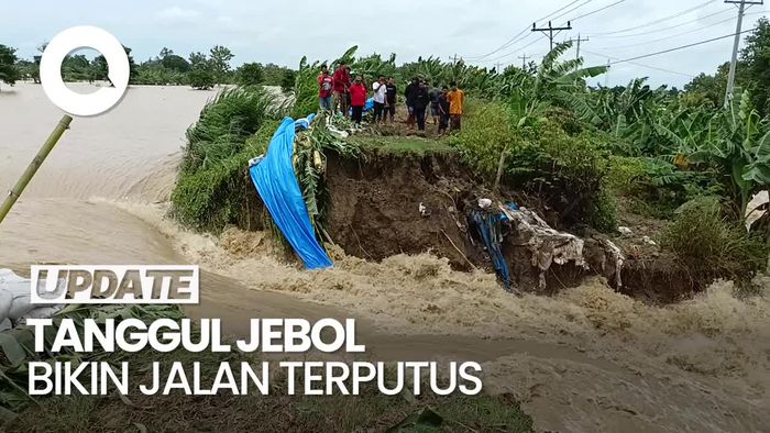 Video Jalur Semarang-Purwodadi Terputus Akibat Tanggul Jebol
