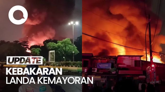 Video: Kebakaran Landa Kemayoran Jakpus, 543 Rumah Terdampak
