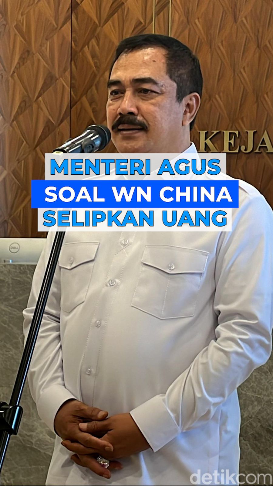 Video Menteri Agus Soal WN China Selipkan Uang: RI Tak Butuh Orang Seperti Itu