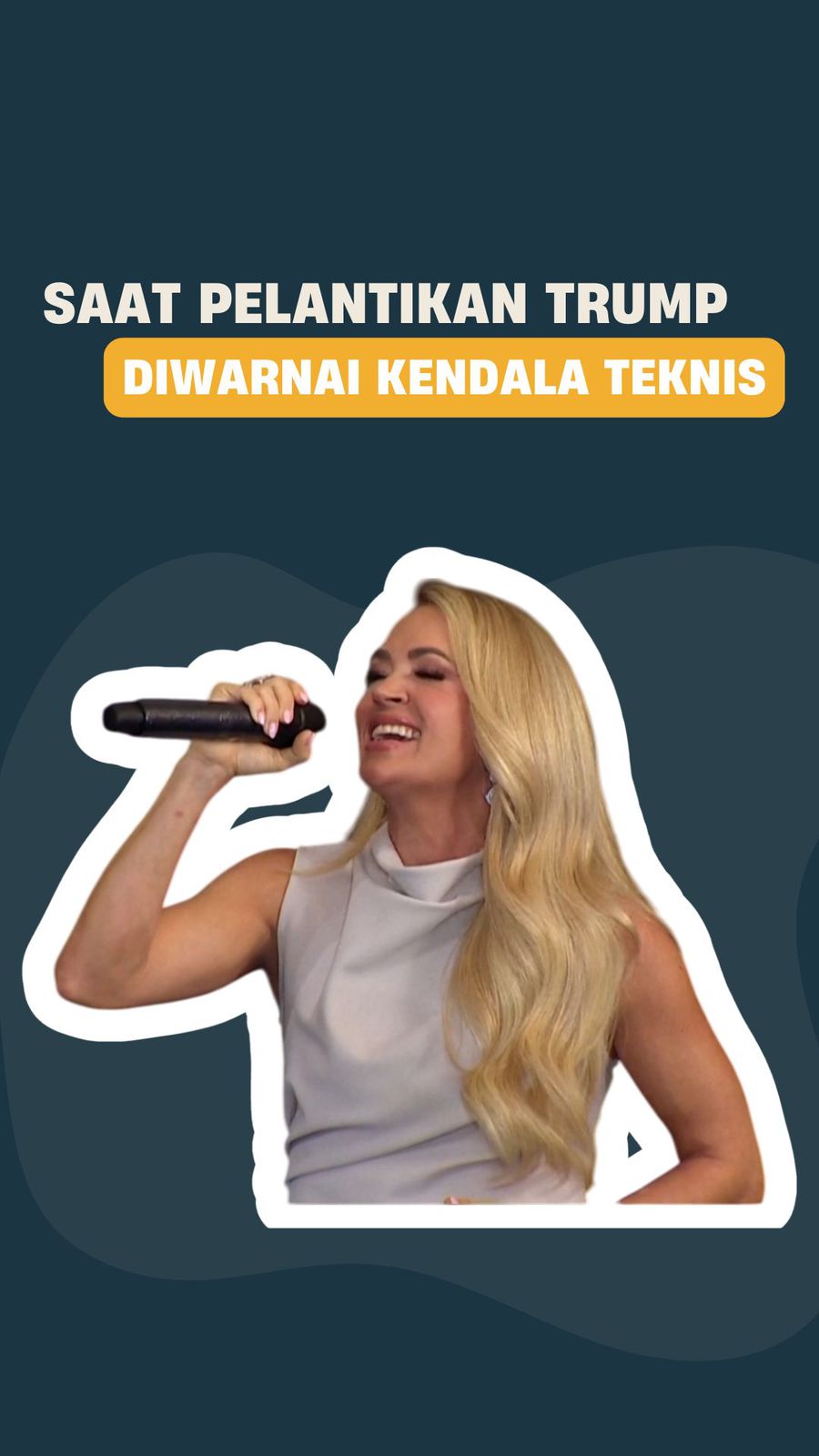 Video: Penampilan Carrie Underwood di Pelantikan Trump Diwarnai Kendala Teknis