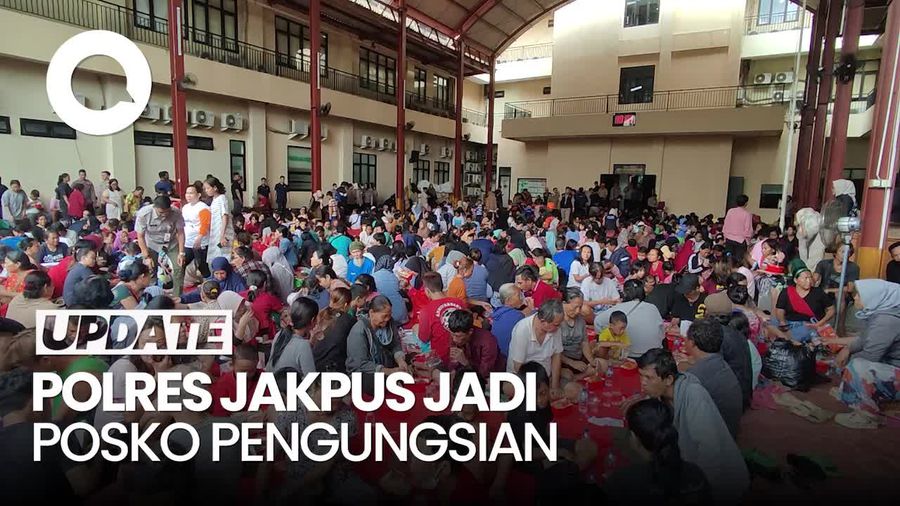 Video Korban Kebakaran Kemayoran Mengungsi di Polres Jakpus
