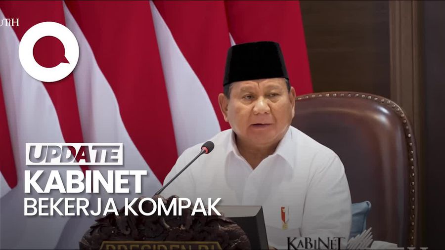 Video Prabowo Apresiasi Kabinet Bekerja Kompak di 3 Bulan Pertama