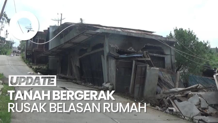 Video Belasan Rumah di Banjarnegara Rusak Akibat Tanah Bergerak
