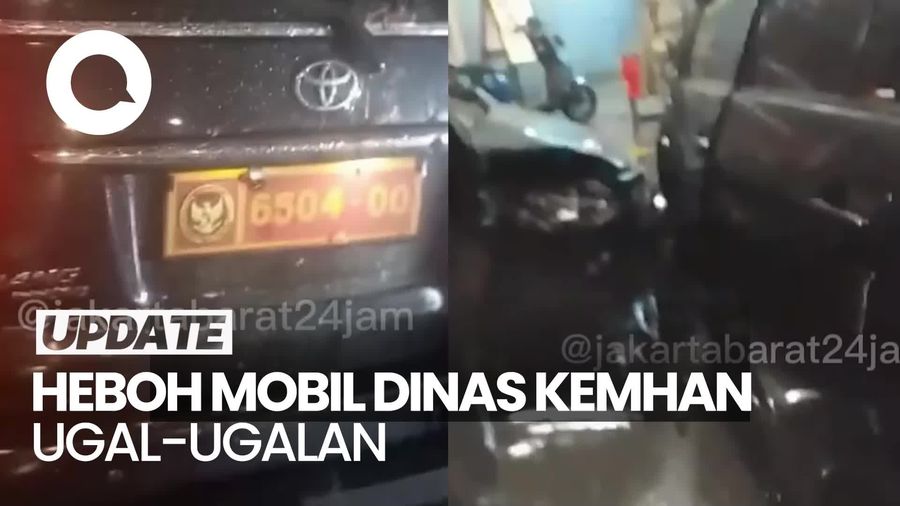 Video: Anak PNS Kemhan Terlibat Tabrakan Tak Izin Ortu saat Pakai Mobil Dinas