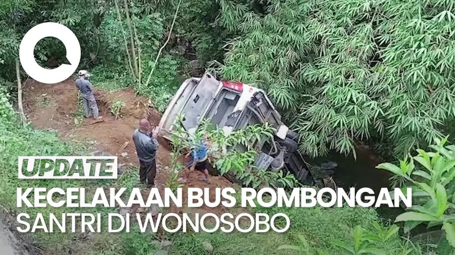 Video: Bus Rombongan Santri Terjun ke Sungai Kepil Wonosobo