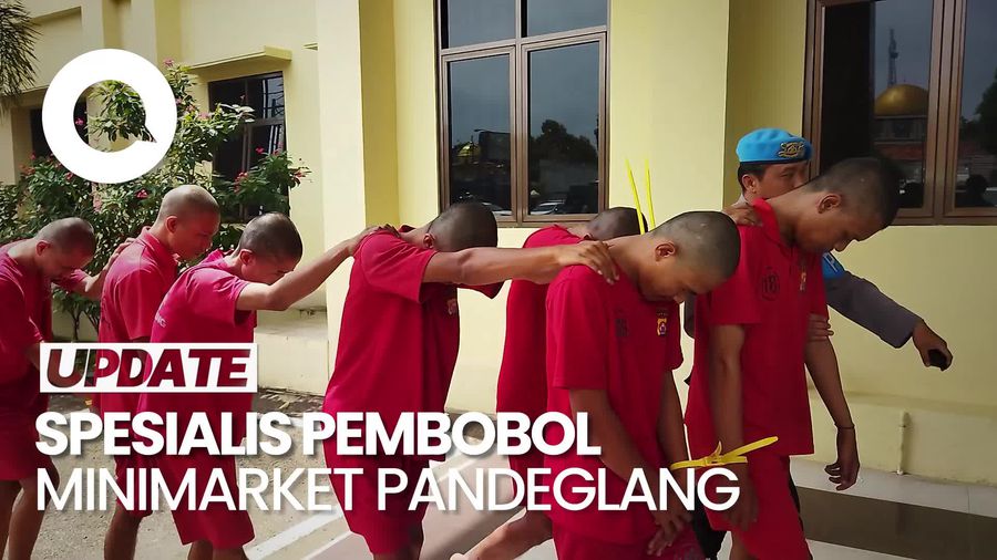 Video: 8 Pencuri Spesialis Minimarket di Pandeglang Dibekuk, Bobol 12 Swalayan