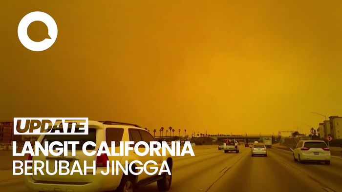 Video Langit California Berubah Jingga Imbas Kebakaran Hutan