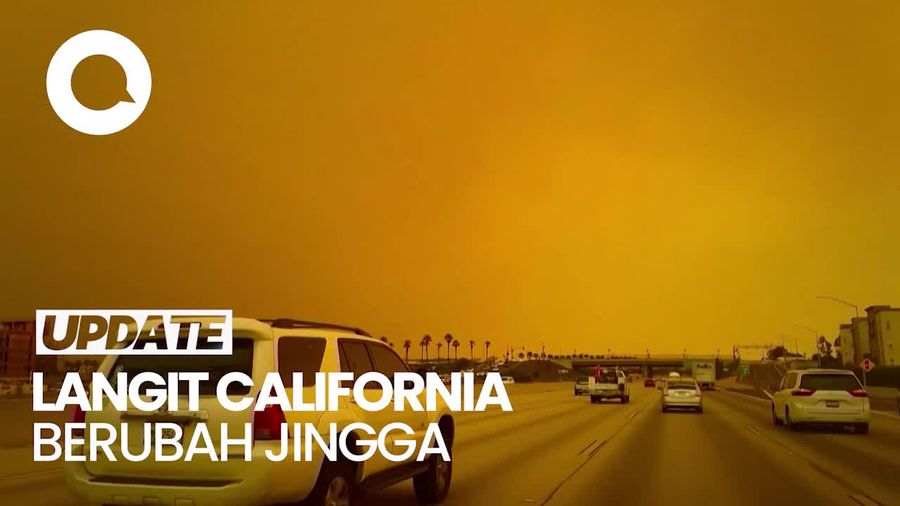 Video Langit California Berubah Jingga Imbas Kebakaran Hutan