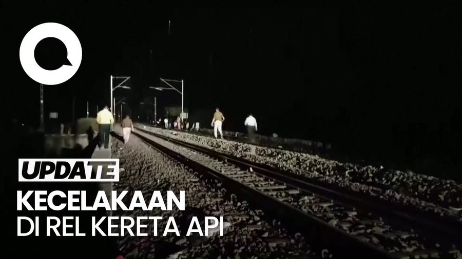 Video: Insiden Tertabrak Kereta Api di India, 11 Orang Tewas