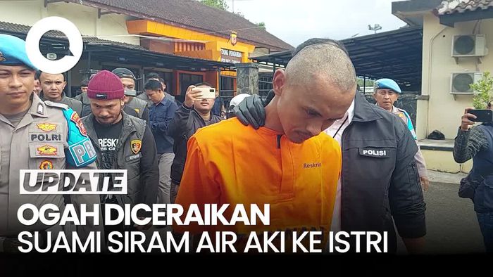  Video: Tampang Suami Penyiram Air Aki ke Wajah Istri Gegara Diminta Cerai