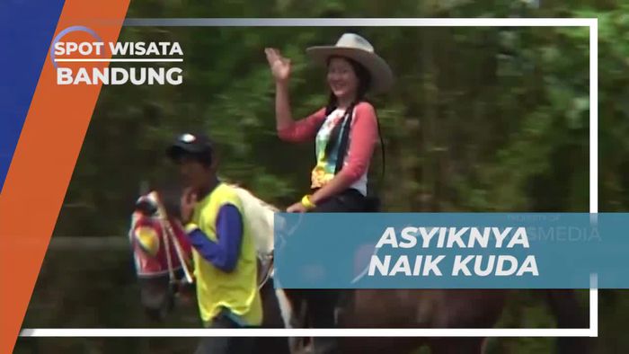 Mengendarai Kuda Besar dengan Pemandu di Wisata Kuda Paku Haji, Bandung