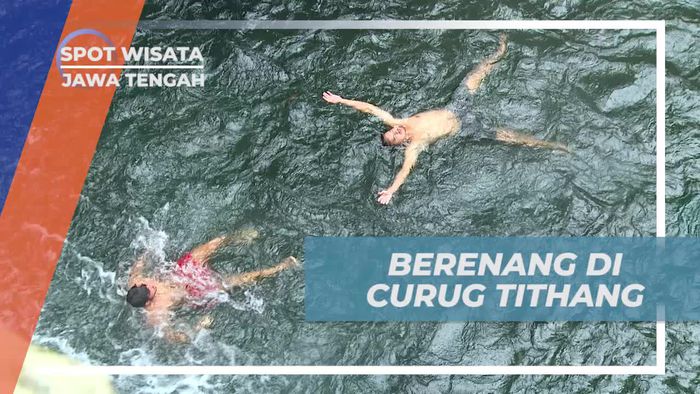 Berenang di Kolam Jernih Curug Tithang, Temanggung, Jawa Tengah